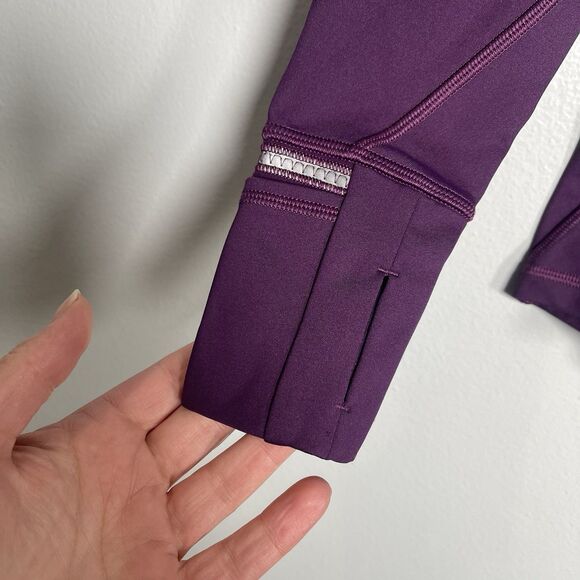 LULULEMON 1/4 Zip Pullover Size 4 Purple Running Active Performance Workout Gym - Picture 3 of 8
